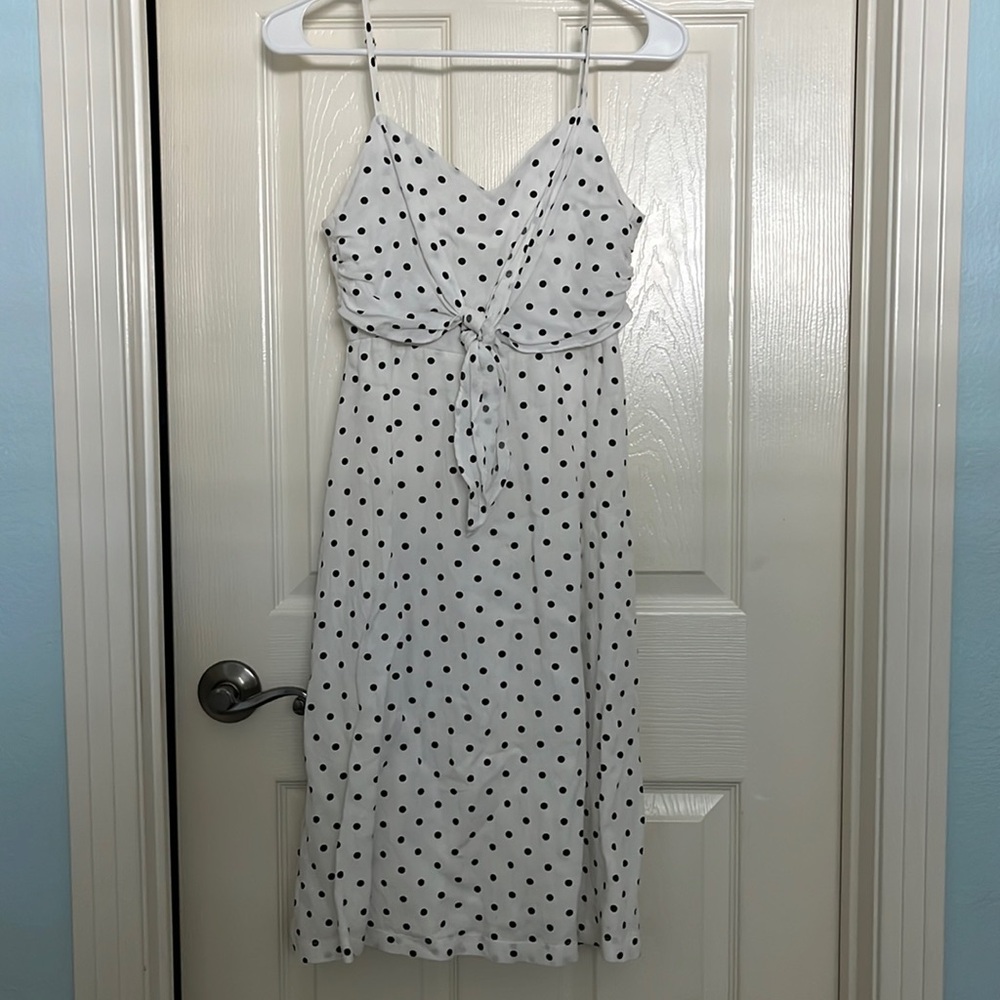 Black and white polka dot dress